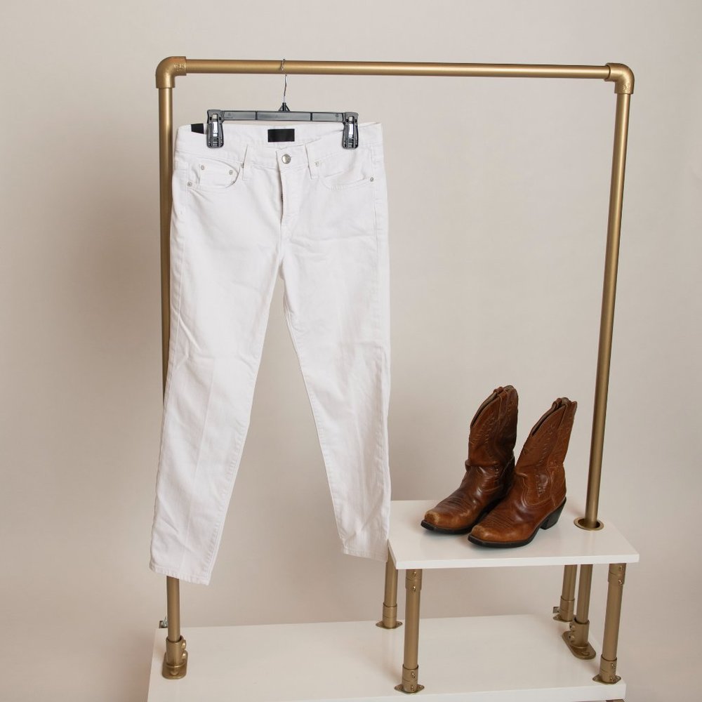 Vince 5 Pocket Relaxed Jeans, White - Sz 29